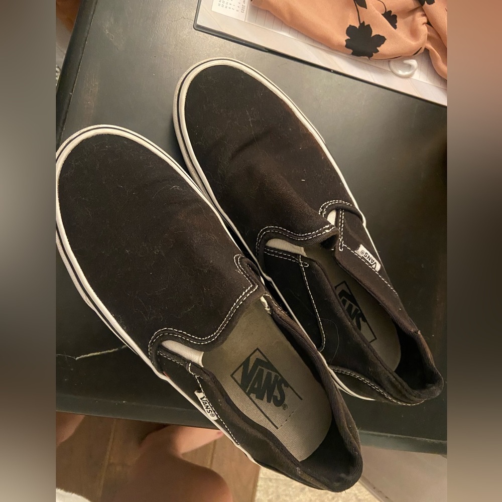 Black and white vans